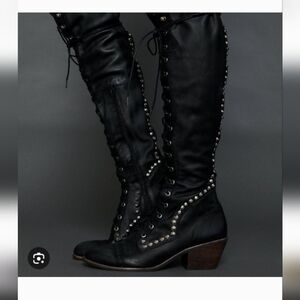 Free People X Jeffrey Campbell Studded Joe Boots